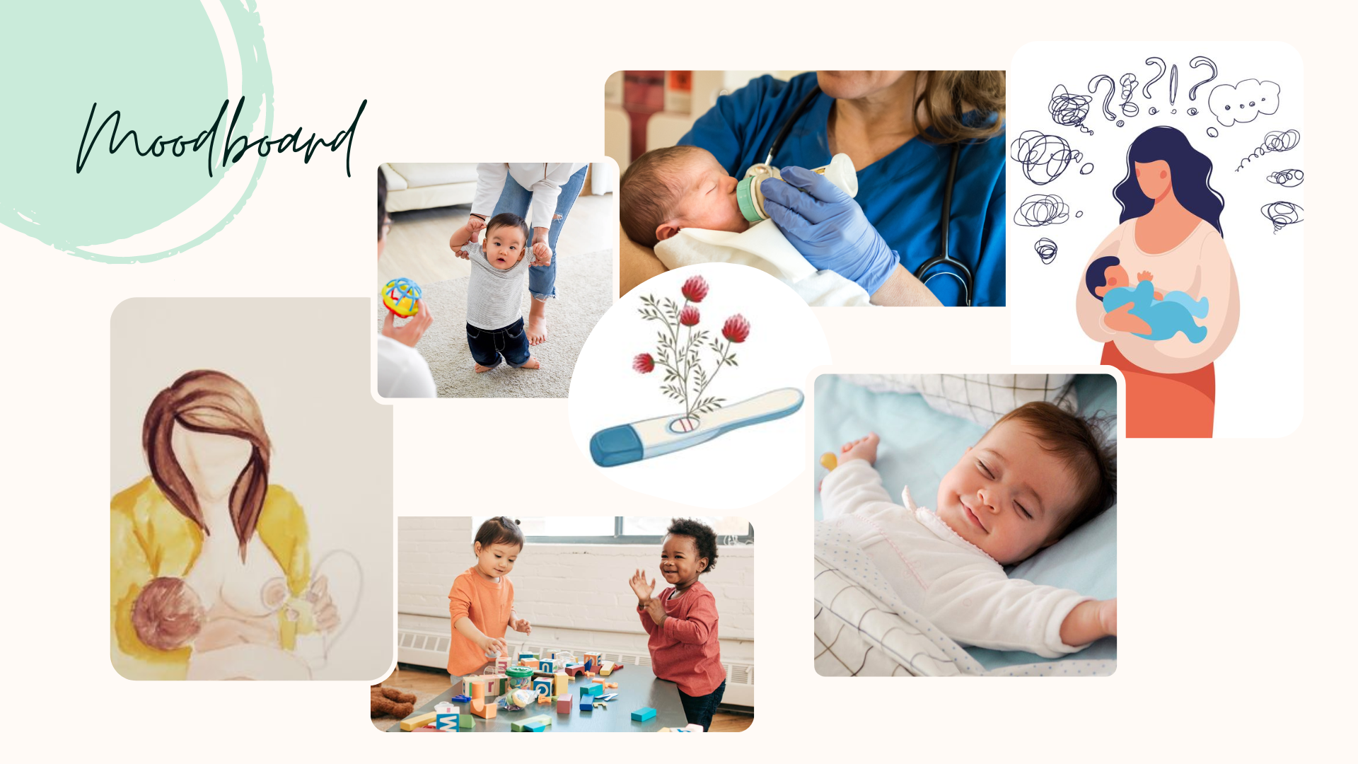 Moodboard di ispirazione per il sito di Francesca Rosa